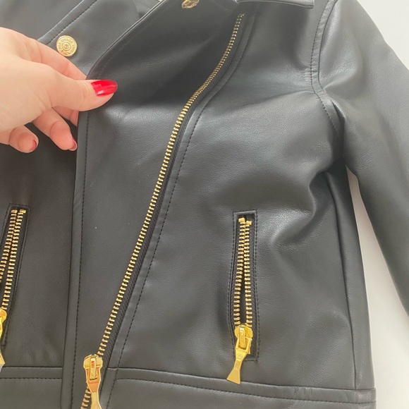 Kate Spade leather jacket 5T - Picture 3 of 4